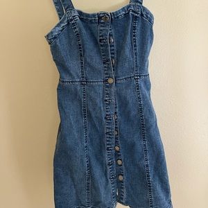 Denim button up dress